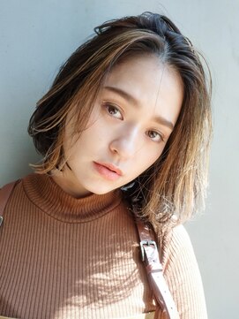 アルバム 銀座(ALBUM GINZA) ストレートでまっすぐワンカール_オリーブカラー_98087