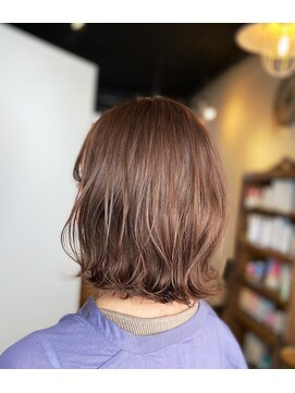 ルポル 大通店(rupolu) ベージュカラーのインナーボブ