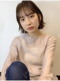 大人可愛い ナチュラル シースルーバング 外ハネボブ☆