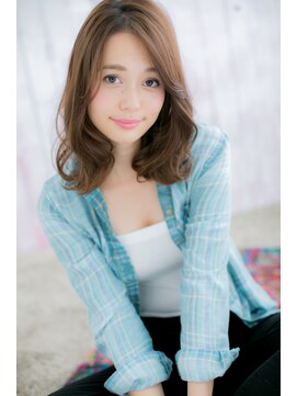 ミック ヘアアンドメイク アップ 駒込店(miq Hair&Make up) エアリーカール抜け感ニュアンスカラー3Dレイヤーミディc1