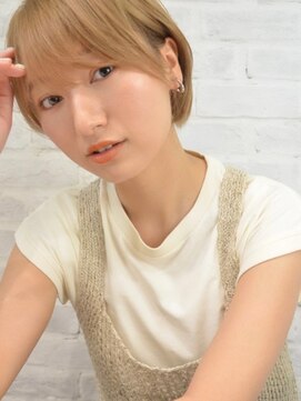 ラルマミット(lalma mit) 【ケアブリーチ】小顔丸みショート【ハイトーン】