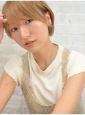 【ケアブリーチ】小顔丸みショート【ハイトーン】