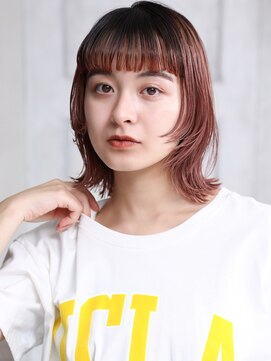 クラッチ 博多(CLUTCH) 大人可愛い小顔美髪ツヤ髪ピンクベージュツートンカラーA4