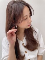 アイユー(ii+U)&nbsp;顔周りレイヤー　流れるおくれ毛　モカブラウン　ゆる巻き