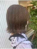 【外ハネボブ】【アッシュベージュ】【艶髪】