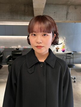 リール(rire) デザインカラーレイヤーカットウェットヘア夏オリーブベージュ