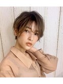 大人前髪長めかっこいいショート