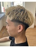 【メンズフェードカット】アップバング　ショートバング　名古屋