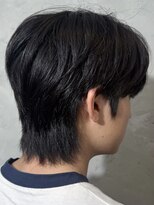 韓国シースルーマッシュカルマパーマダウンパーマ黒髪マッシュ