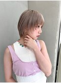 【GEEKS渋谷】ショートレイヤー/ミルクティーベージュ/夏カラー