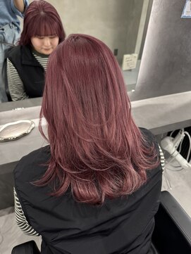 トーン(tone) ピンクカラー/ミディアムレイヤー/寒色ピンクカラー