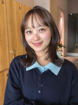 ガーデンヨコハマエスト(GARDEN YOKOHAMA est) 似合わせカット ミディアムレイヤーカット 大人ガーリー 前髪