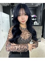 シェノン 心斎橋(CHAINON) レイヤーカット/ブルーブラック/ブリーチなしヘア/髪質改善