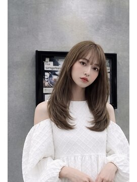 リティアンドビューティースタジオモッズシブヤ(LITTY&beauty studio M.O.D shibuya) 韓国風グレージュロングレイヤースタイル