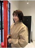 抜け感ボブパーマ