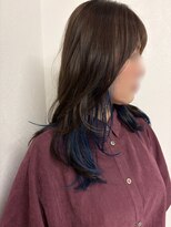 リノショアーズ 元町店(RINOSHORES)&nbsp;インナーカラー×ブルーカラー