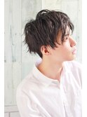 ツーブロック*センターパート*マッシュ