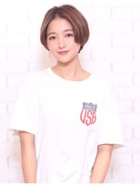 ヘアージェニック(hair genic) かっこいいセンターパートショート