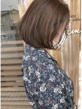 バンビ プライベート サロン(Bambi private salon) *ふんわりレイヤーボブ×ピンクラベンダーカラー*松平愛