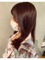 ヘアー ミッション 心斎橋店(hair Mission) 韓国風ストロベリーカラーのフェスレイヤー