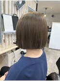 ◆ 切りっぱなしボブ、オリーブ、アッシュ、ベージュ、