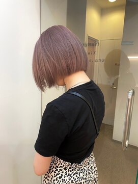 ジーナ 札幌大通(Zina) 美髪*切りっぱなしボブ*ピンクブラウン/髪質改善/Zina札幌大通