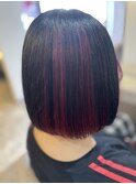 切りっぱなしボブ/エアリーロング/美髪/ピンクブラウン/浦和
