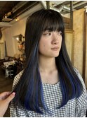 インナーエクステ　ブルー　stylist/miaki