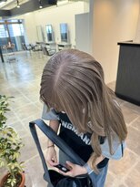 ペレ 栄店(PELE) デザインカラー/レイヤーカット/ウェットヘア/オリーブベージュ