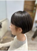 コンパクトショートボブ／インナーカラー／高濃度水素カラー