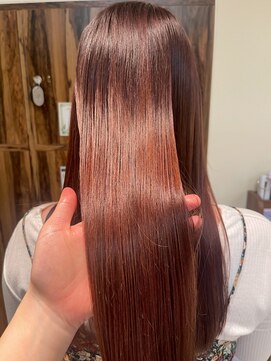 ヘアリゾート粋 トゥジュ 池袋東口店(tujuh) 髪質改善/ブラウンレッド/艶髪/ストレートロング