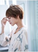 ふんわりバング×涼しげナチュラルショート