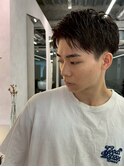 アップバング/ツーブロック/スパイキーショート/ブルーブラック1