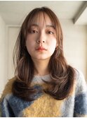 暗めカラー/韓国風巻き/レイヤーカット/くすみベージュ/富山