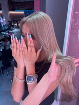 ダズリングディア(Dazzling Deer)&nbsp;ホワイトミルクティー/ミルクティーベージュ/韓国巻き/ロング