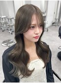 【LICCA 伊崎優李】韓国ヘア/レイヤー/前髪/オリーブベージュ