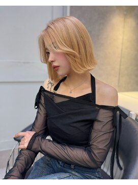 ロンドアヴァントゥス 池袋(Lond aventus) 韓国レイヤー/韓国風/ボブ/髪質改善/黒髪/ブリーチなし〔池袋〕