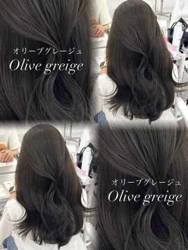 アマトウキョウスマートサロン(AMA TOKYO×Smart Salon) 韓国ヘア　透明感カラー　オリーブグレージュ