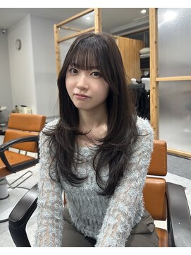 レイヤーカット/ハッシュカット/ナチュラルブラウン  【山中】