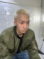 メリケンバーバーショップ フクオカ(MERICAN BARBERSHOP FUK)&nbsp;メンズカットハイトーンボウズスパイキーショート