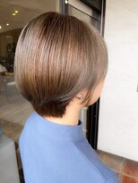 セットアップ 岡山北長瀬店(SET-UP) ショート ブリーチ無し ダブルカラー オリーブベージュ