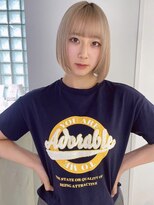 クペウイビ 心斎橋(cope'u yive)&nbsp;ボブ/ダブルカラー/ケアブリーチ/ブロンド/心斎橋