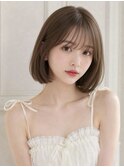 ラベンダーカラーシースルーバングタンバルモリレイヤーカット◎
