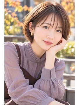 ランソ 成田店(RUNSO) 大人可愛い小顔ショートボブ×シースルーバング