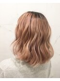 【代官山 LAID BACK】パールピンクで春カラーボブ☆