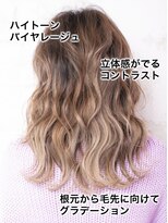 ヘアースタジオ アール(Hair Studio R)&nbsp;ハイトーンバレイヤージュ★くびれロング