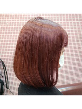 ミルク 希望ヶ丘(milk) コーラルピンク・艶ボブ