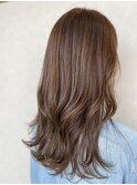 透け感/アッシュベージュ/美髪カラー