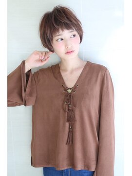 オーロ 緑地公園店(ORO) オリーブカラーハイライトカラー小顔くすみカラーくびれショート