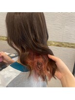 ビス リアン 川口店(Vis lien)&nbsp;インナーカラー/オレンジ/ケアブリーチ/